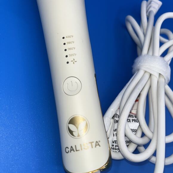 Calista Airglide Pro Cool Breeze Styler WHITE PEARL GOLD Curling Iron Straighten - Picture 2 of 7